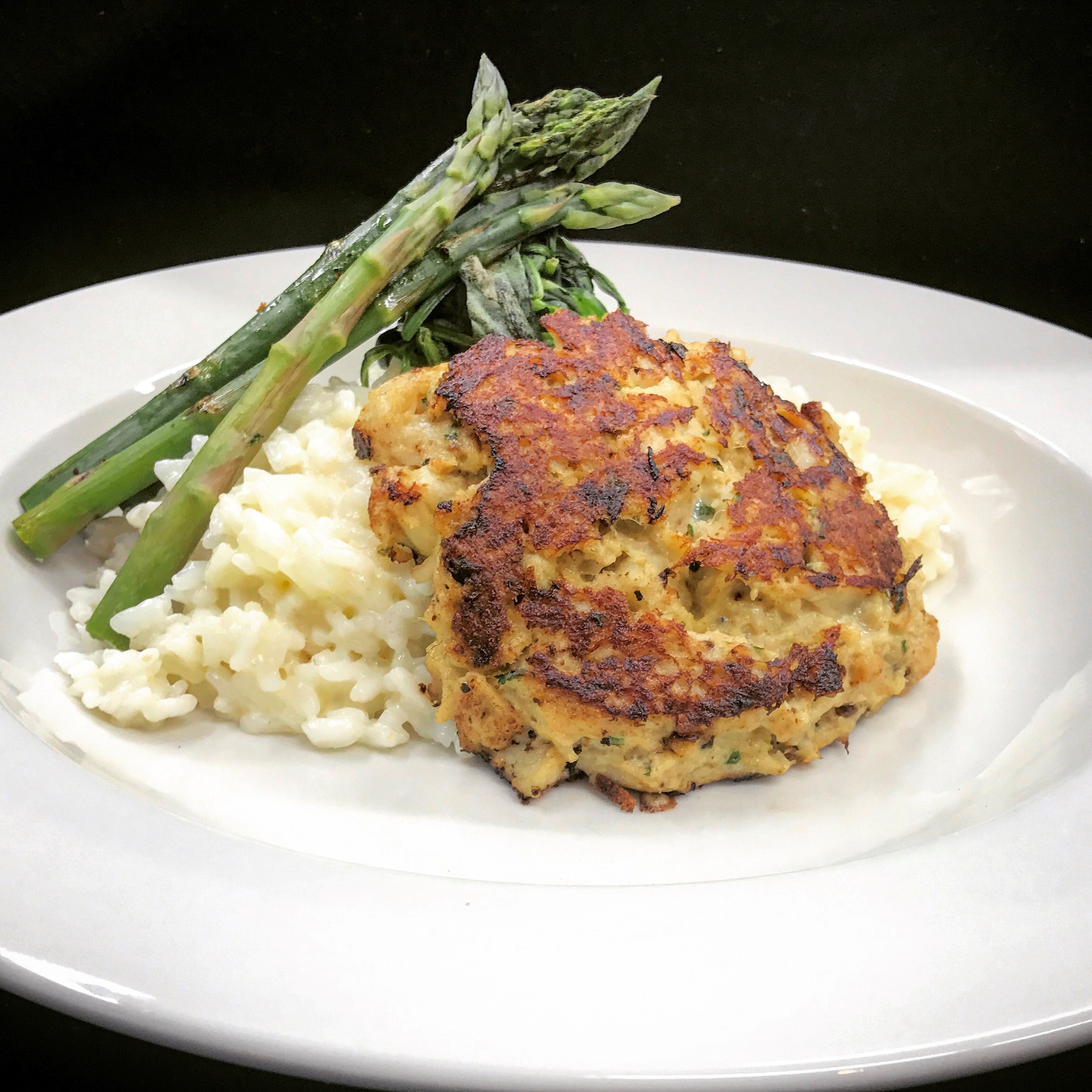 Crab cake dinner